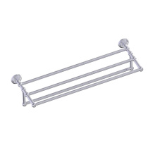 Kartners 322442-99 - FLORENCE - Towel Shelf with Bathroom Towel Bar-Polished Chrome