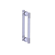 Kartners 3667812-99 - CIRCO KNURLED - 12-inch Double Shower Door Handle-Polished Chrome
