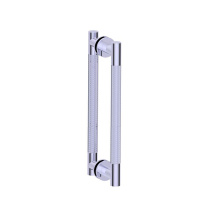 Kartners 3667818-99 - CIRCO KNURLED - 18-inch Double Shower Door Handle-Polished Chrome