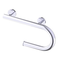Kartners 8289110L-99 - Grab Bar with Paper Holder (Left)-Polished Chrome