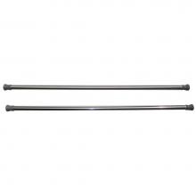 Kartners KSR-SQ-5SS - Shower Rods - 5 Feet (60-inch) Straight Shower Rod with Square Ends-Polished Finish