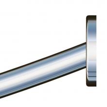 Kartners KSRC-SQ-6SS - Shower Rods - 6 Feet (72-inch) Curved Shower Rod with Square Ends-Polished Finish