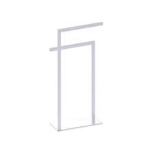 Kartners KFS-SQ-OS-DTR-99 - Free Standing - Square Double Towel Rail (Opposing Sides)-Polished Chrome