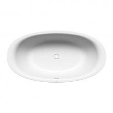 Kaldewei 286214000001 - Heavy Gauge Titanium Steel Enamel Luxxo Duo Oval Bathtub - Model 232