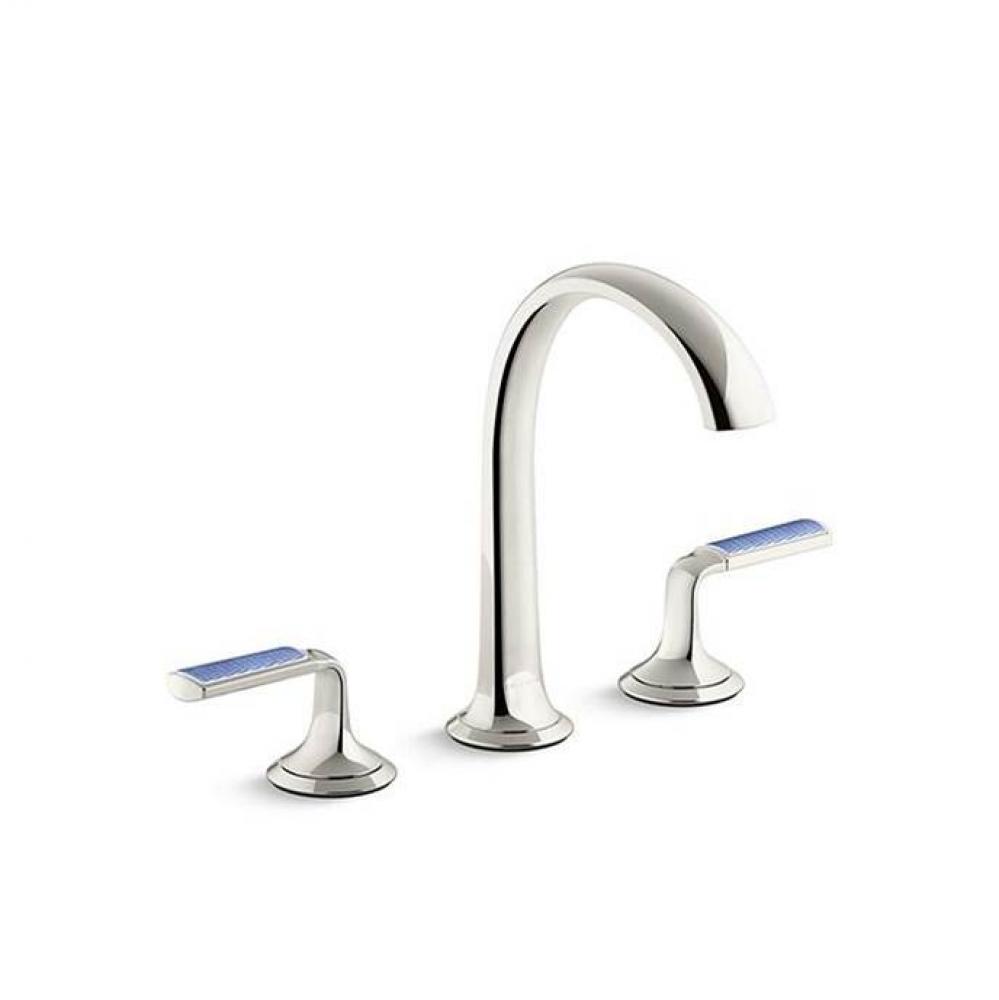 Script® Sink Faucet, Arch Spout, Blue Wave Lever Handles