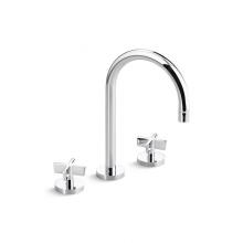 Kallista P24490-CR-AG - One™ Sink Faucet, Gooseneck, Cross Handles