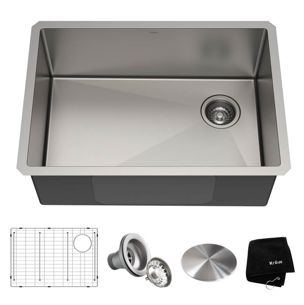 Standart PRO™ 27-inch 16 Gauge Undermount Single Bowl Stainless Steel Kitchen Sink