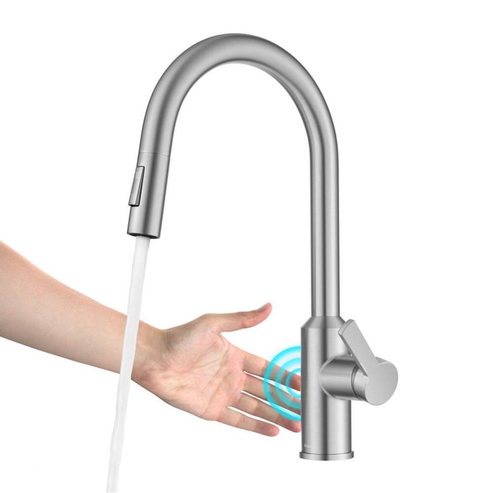 Oletto™ Touchless Sensor Pull-Down Single Handle Kitchen Faucet in Spot-Free Stainless Steel