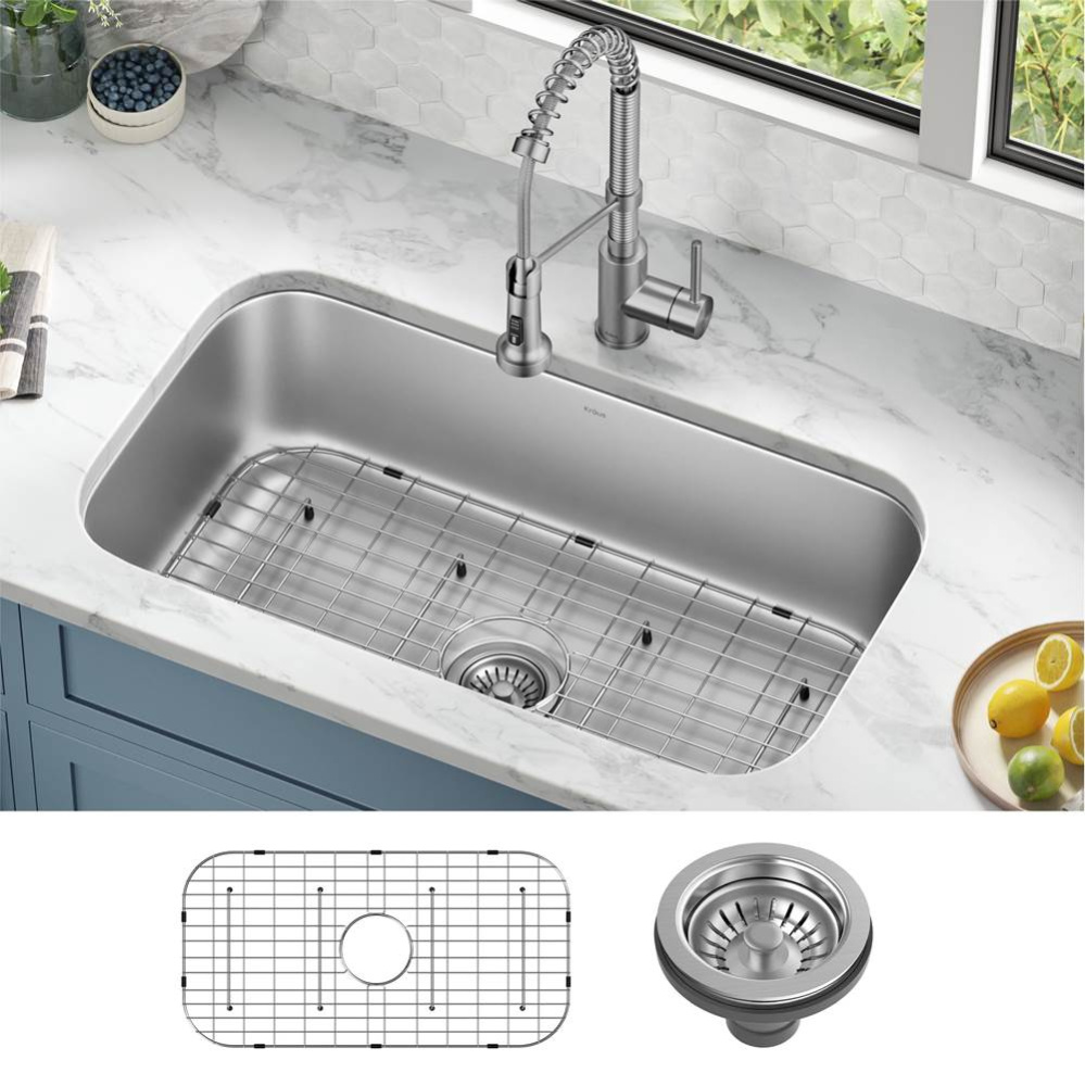 Premier™ 32” Undermount 18-Gauge Stainless Steel Single Bowl Kitchen Sink