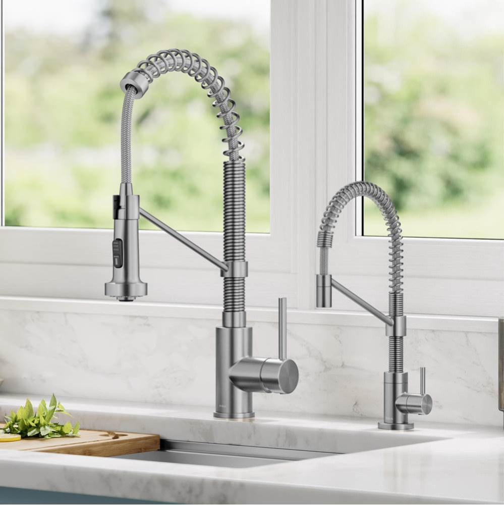 Bolden™ Commercial Style Pull Down Kitchen Faucet and Water Filter Faucet Combo in Spot-Free Sta