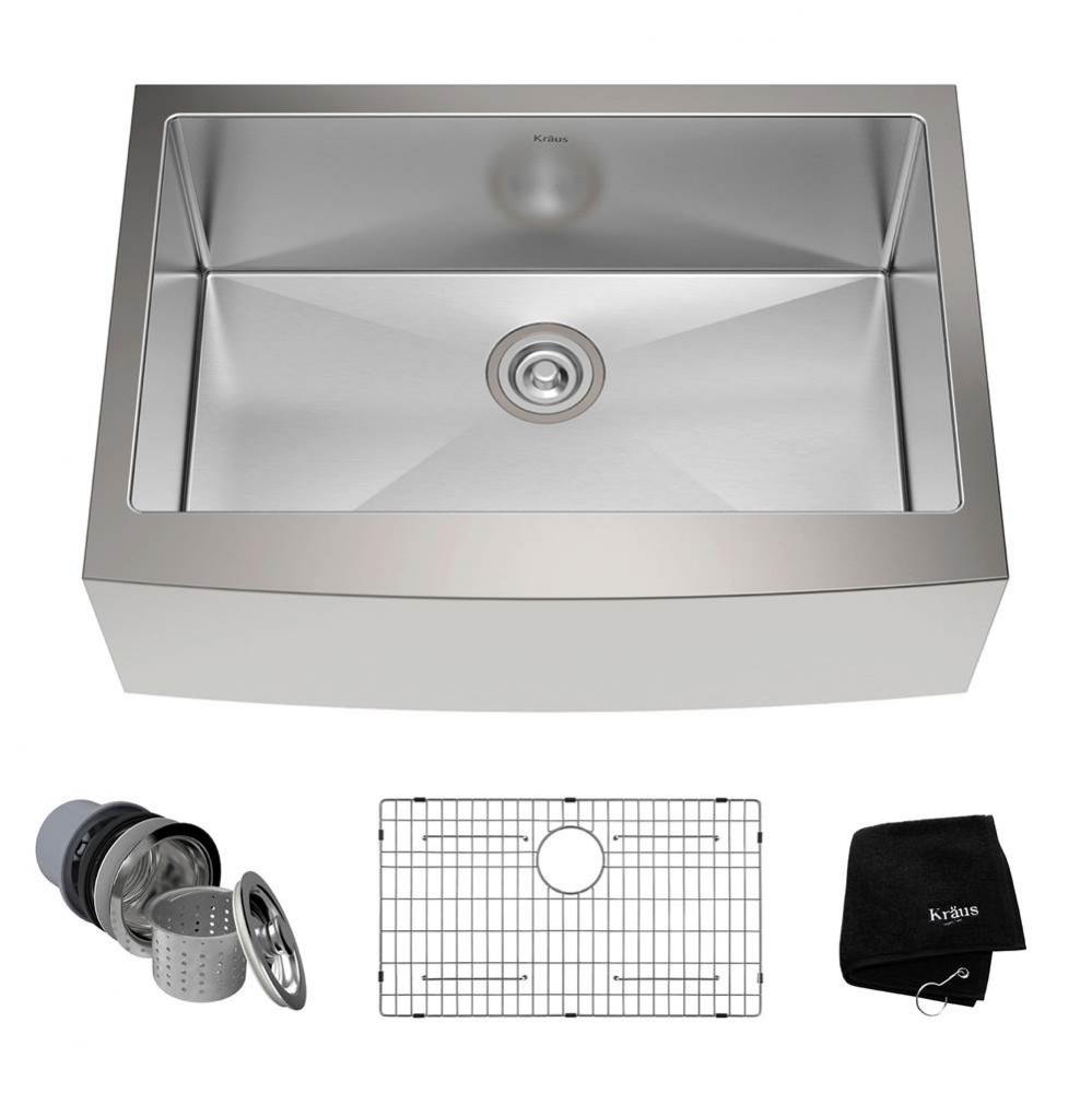 Standart PRO™ 30-inch 16 Gauge Single Bowl Stainless Steel Farmhouse Kitchen Sink