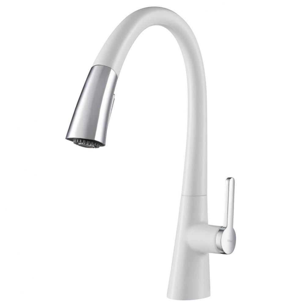 Nolen™ Dual Function Pull-Down Kitchen Faucet, Chrome/White Finish
