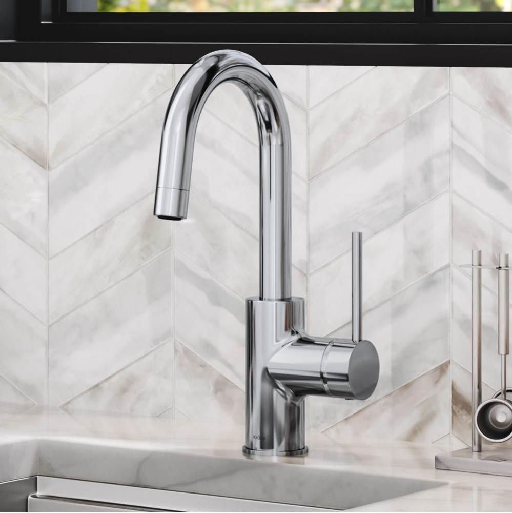 Oletto™ Single Handle Kitchen Bar Faucet with QuickDock™ Top Mount Installation Assembly Assem