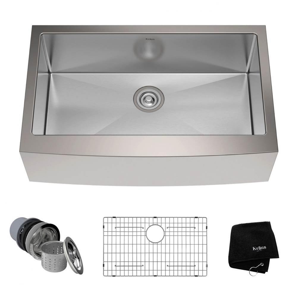 Standart PRO™ 33-inch 16 Gauge Single Bowl Stainless Steel Farmhouse Kitchen Sink