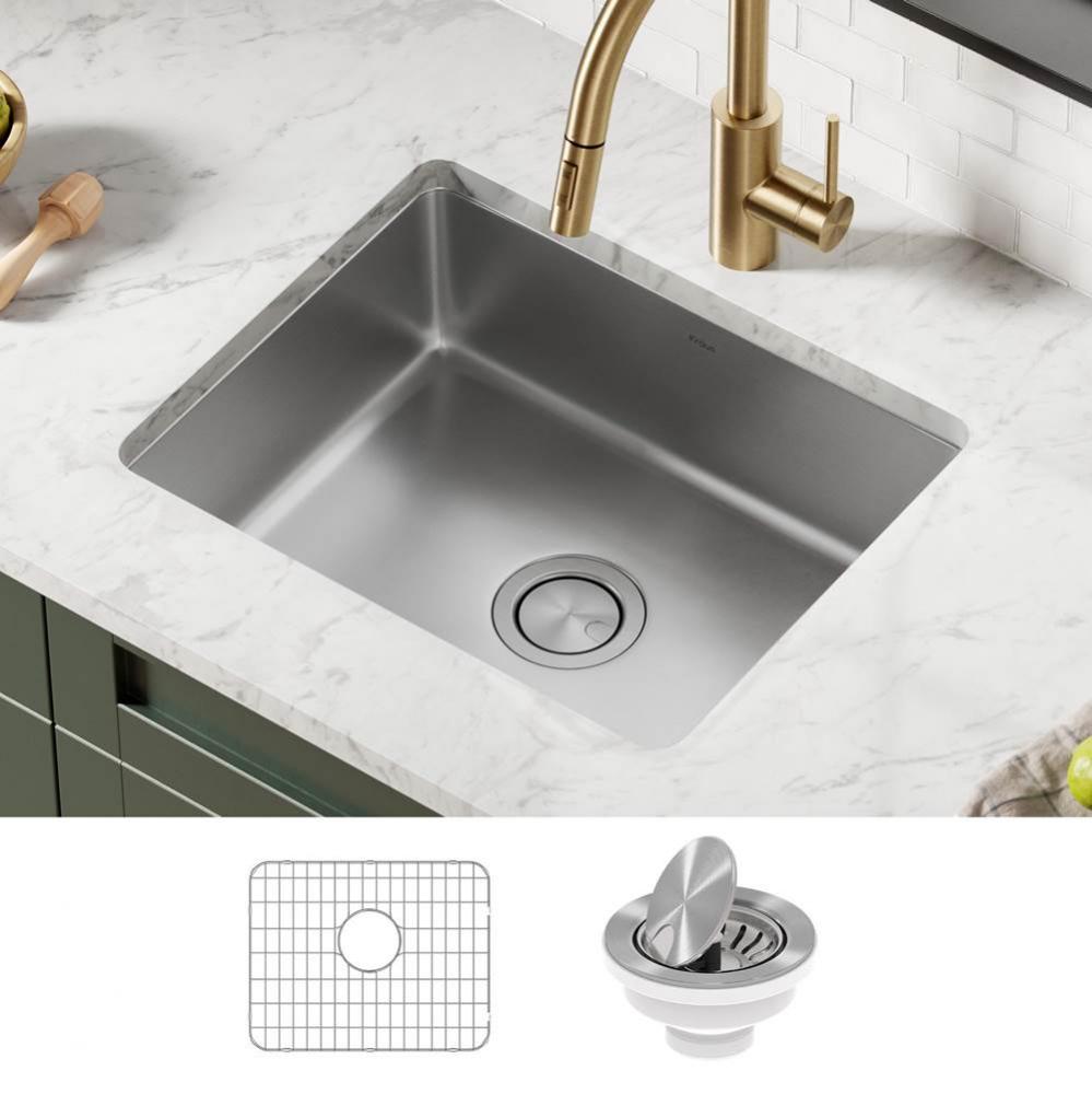 Dex™ 21” Undermount 16 Gauge Stainless Steel Single Bowl Kitchen Sink