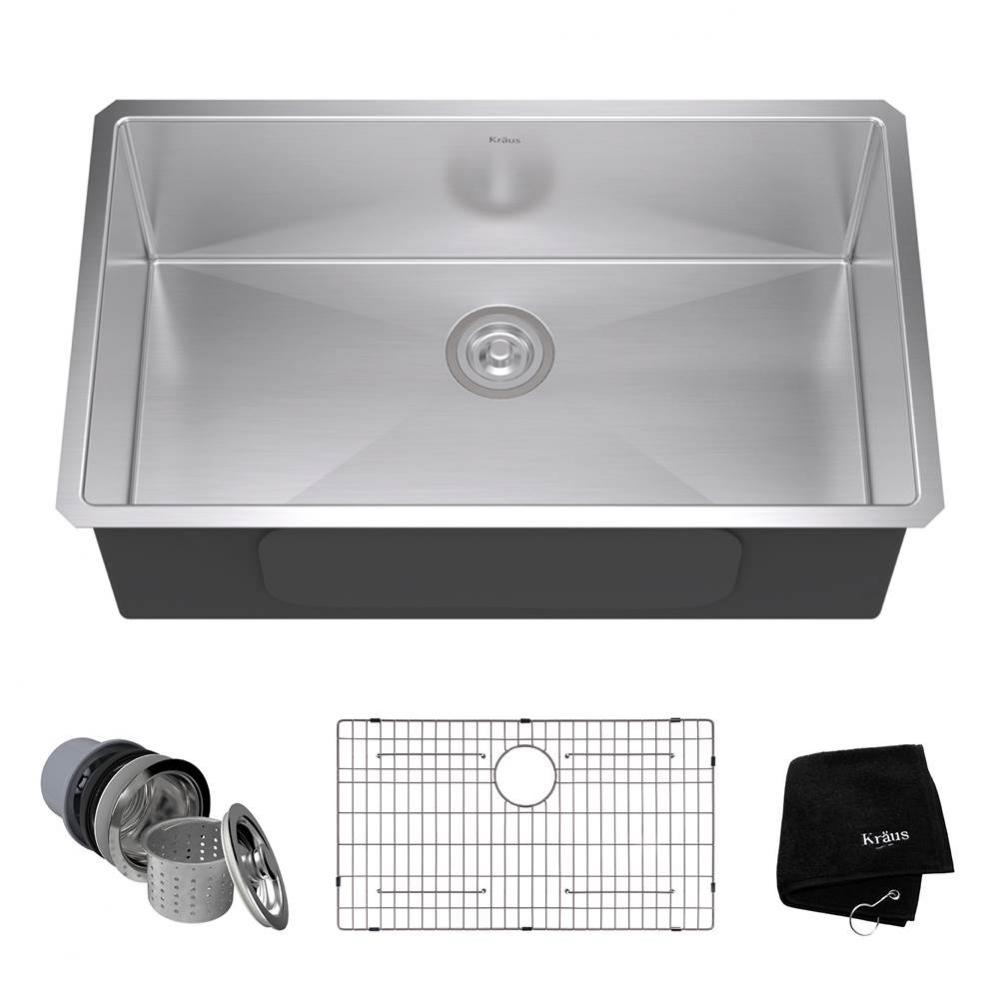 Standart PRO™ 32” Undermount 16-Gauge Stainless Steel Single Bowl Kitchen Sink