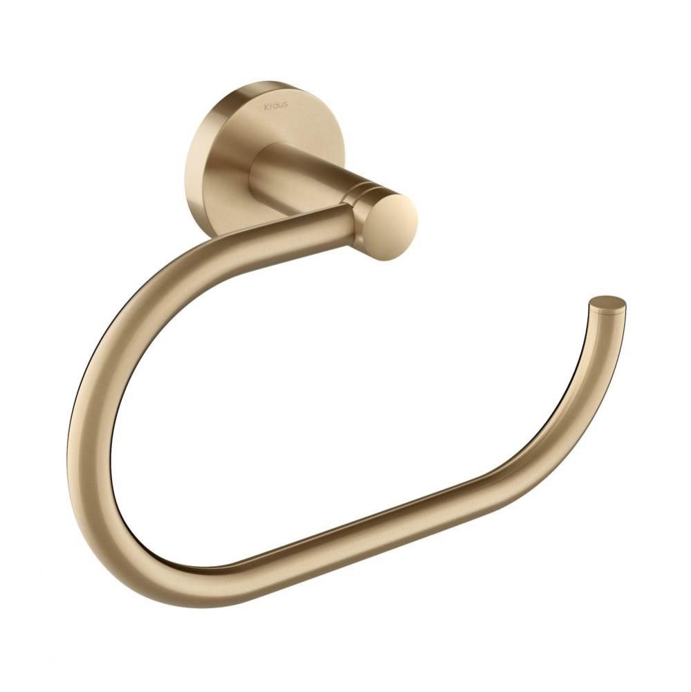 Elie™ Bathroom Towel Ring in Brushed Gold
