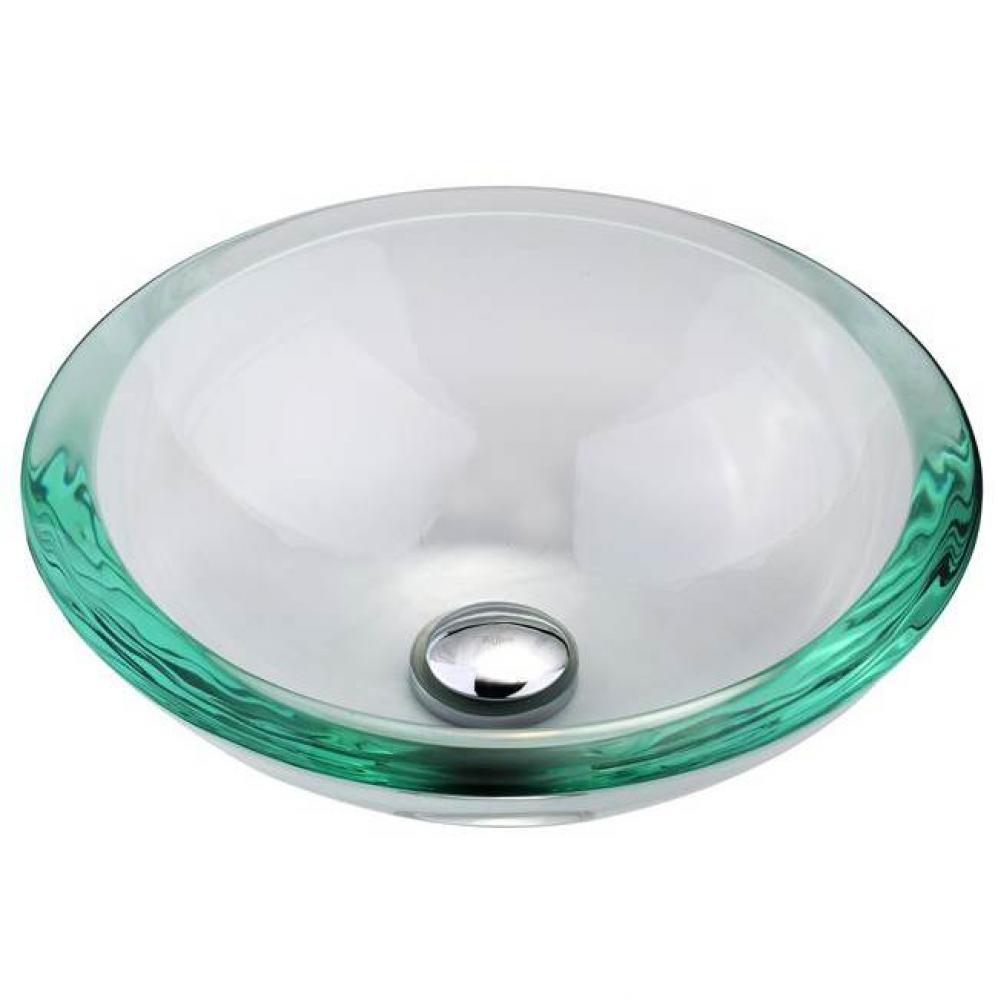 34 mm Thick Glass Vessel Sink in Clear