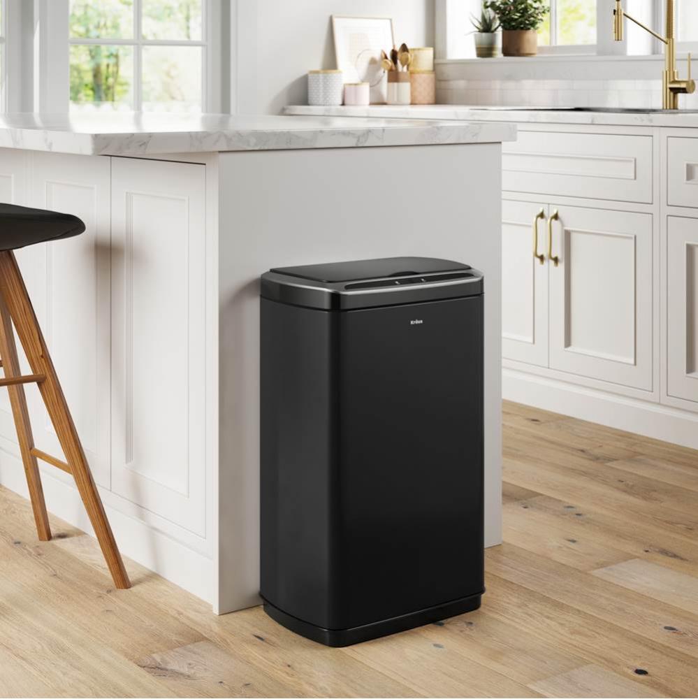 KRAUS® GarbagePro™ Rectangular 13 Gallon Touchless Motion Sensor Trash Can in Mat