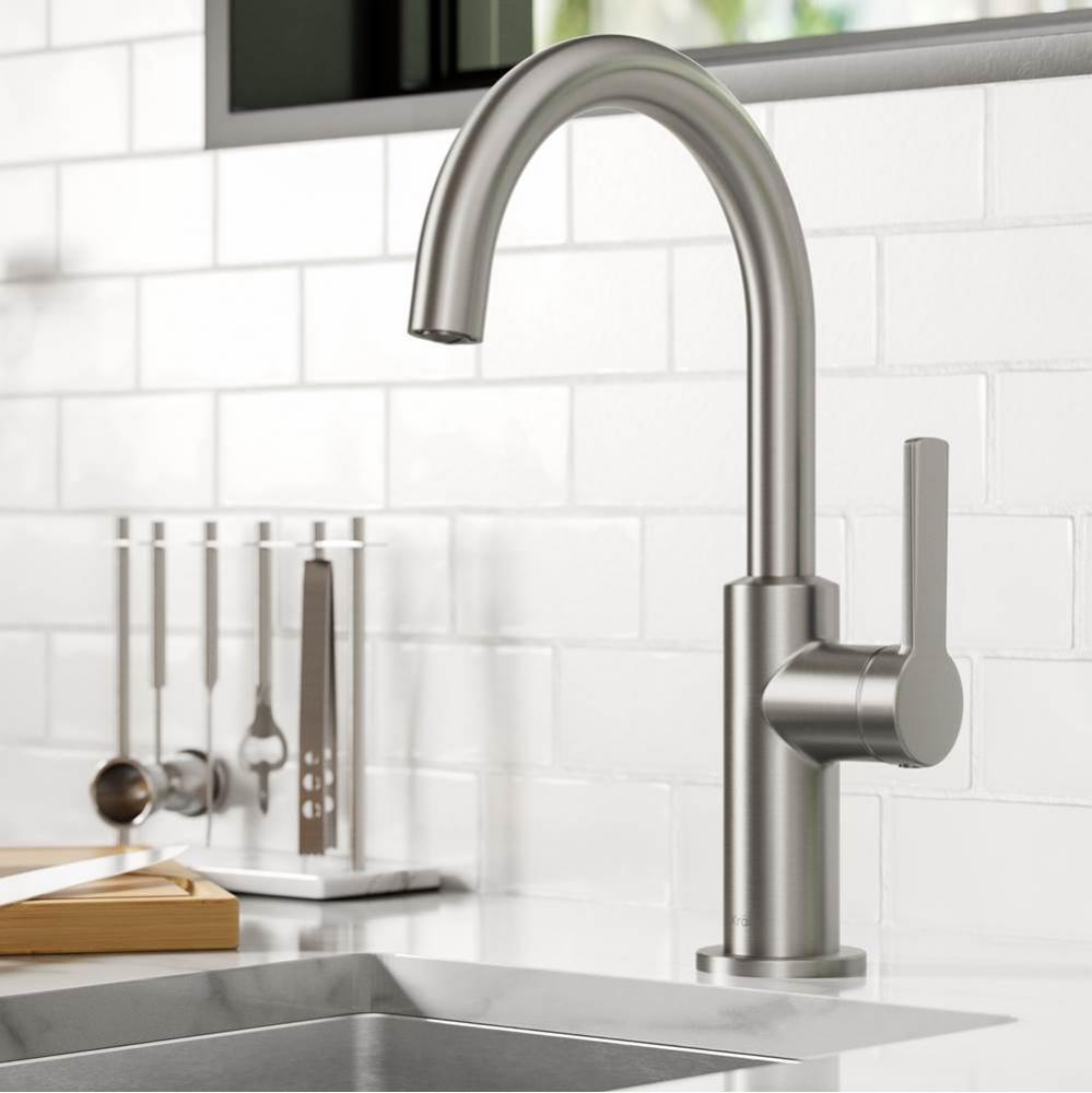 Oletto™ Single Handle Kitchen Bar Faucet in Spot Free Stainless Steel