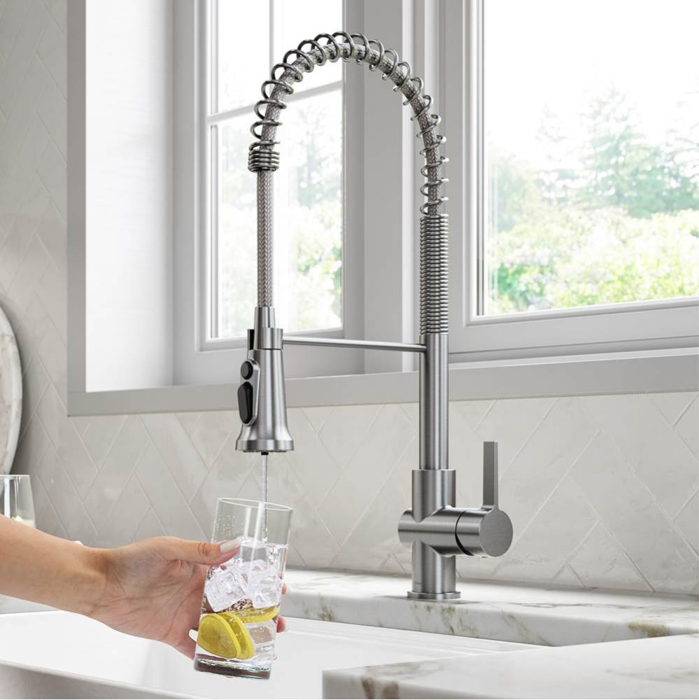 Britt™ 2-in-1 Commercial Style Pull-Down Single Handle Water Filter Kitchen Faucet for Reverse O