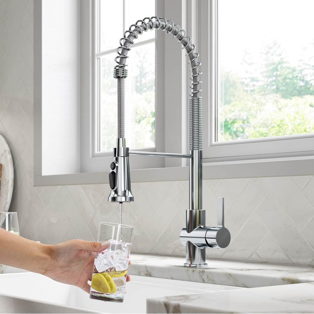 Britt 2-in-1 Commercial Style Pull-Down Single Handle Water Filter Kitchen Faucet for Reverse Osmo
