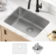Kraus KA1US25B - Dex™ 25” Undermount 16 Gauge Stainless Steel Single Bowl Kitchen Sink