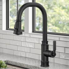 Kraus KPF-4101MB - Allyn™ Transitional Industrial Pull-Down Single Handle Kitchen Faucet in Matte Black