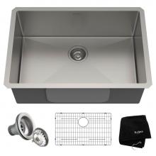 Kraus KHU100-28 - Standart PRO™ 28-inch 16 Gauge Undermount Single Bowl Stainless Steel Kitchen Sink