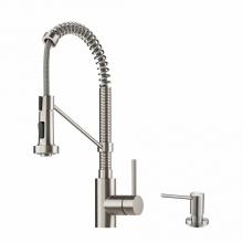 Kraus KPF-1610SFS-KSD-43SFS - Spot Free Bolden™ Commercial Kitchen Faucet with Soap Dispenser in all-Brite™ Stainless Steel