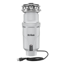 Kraus KWD201-33MCG - WasteGuard 1/3 HP Continuous Feed Garbage Disposal with Ultra-Quiet Motor for Kitchen Sink with Po