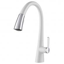 Kraus KPF-1673CHWH - Nolen™ Dual Function Pull-Down Kitchen Faucet, Chrome/White Finish