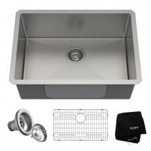 Kraus KHU100-26 - Standart PRO™ 26-inch 16 Gauge Undermount Single Bowl Stainless Steel Kitchen Sink