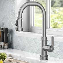 Kraus KPF-4101SFS - Allyn™ Transitional Industrial Pull-Down Single Handle Kitchen Faucet in Spot-Free Stainless Ste