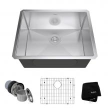 Kraus KHU101-23 - Standart PRO™ 23-inch 16 Gauge Undermount Single Bowl Stainless Steel Kitchen Sink