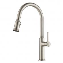 Kraus KPF-1680SFS - Sellette™ Single Handle Pull Down Kitchen Faucet with Dual Function Sprayhead in all-Brite™ Sp
