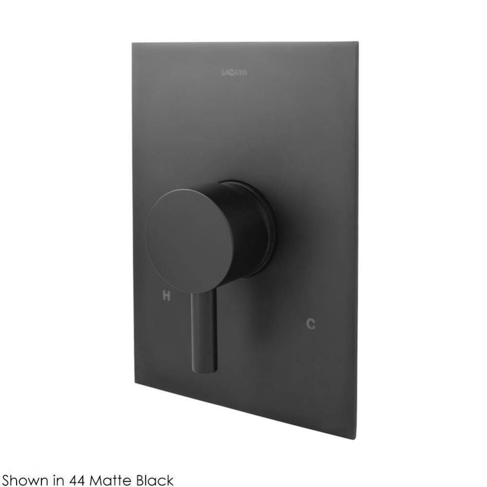 TRIM ONLY - Built-in pressure balancing mixer with a lever handle and squared backplate. Water flo