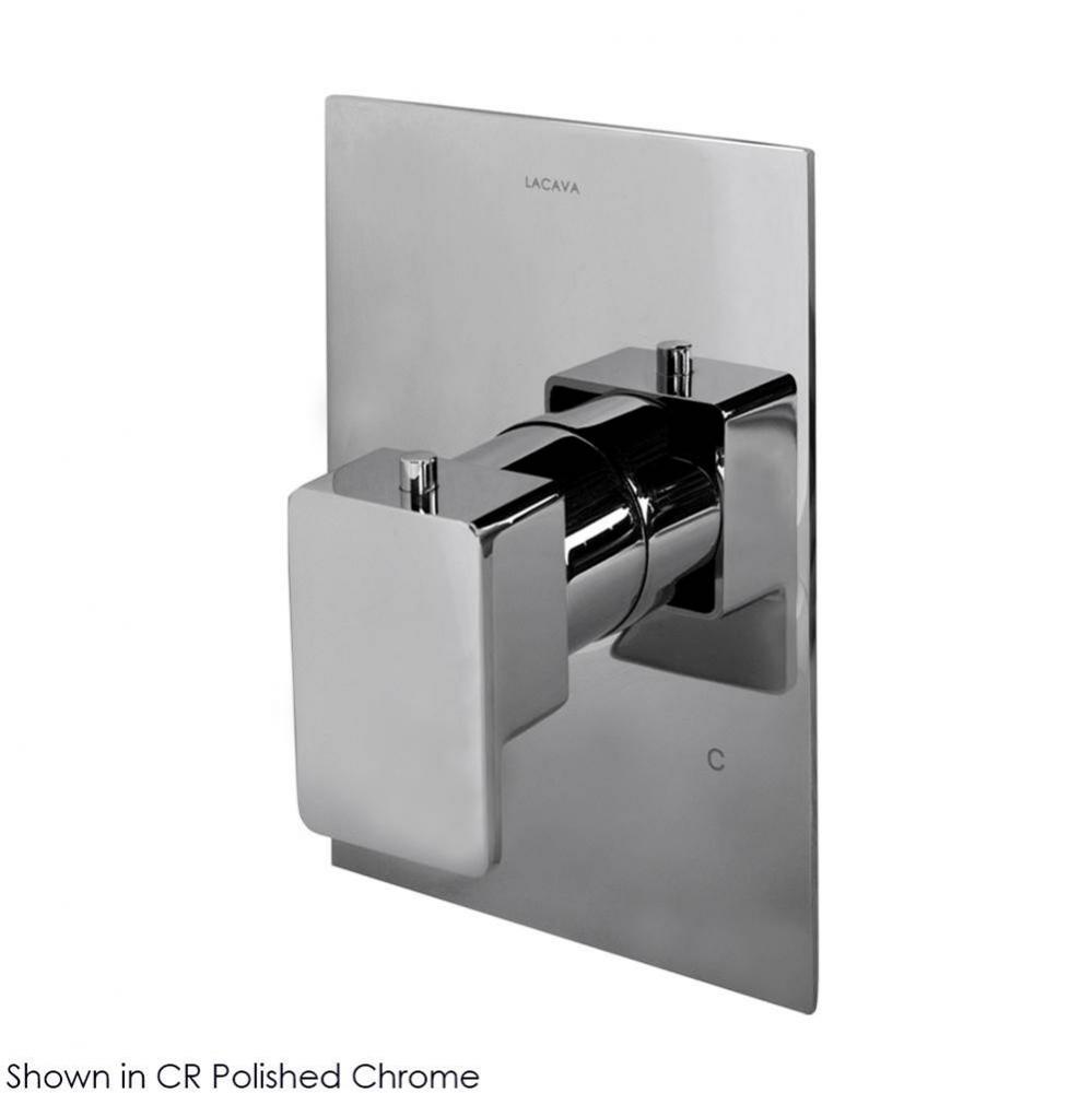 TRIM ONLY - Thermostatic Valve GPM 10 (60PSI) with  rectangular back plate and lever handle