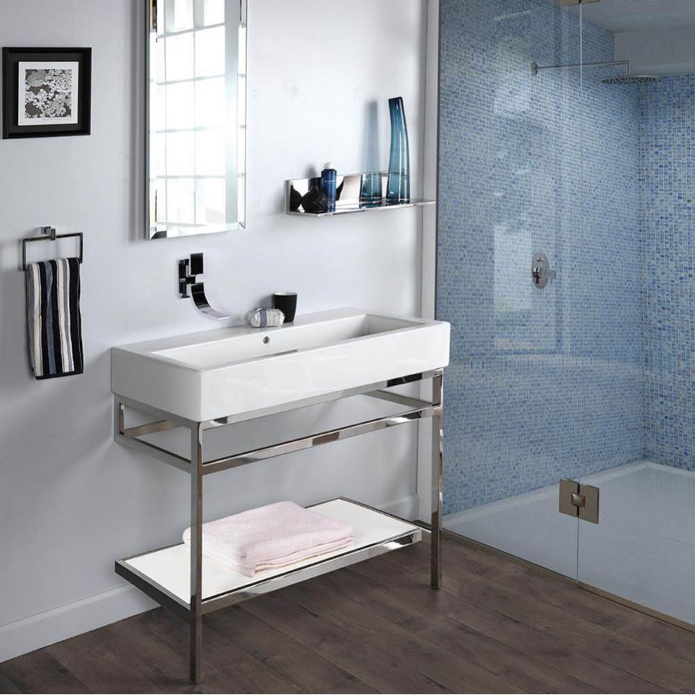 Optional solid surface shelf for metal console stand,AQG-FR-40 .W: 39 3/8'' D: 18 1/2&ap