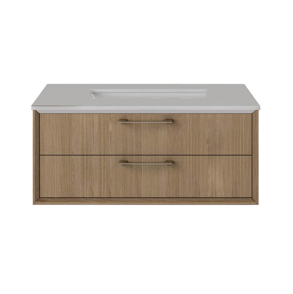 Solid Surface countertop with a cut-out for under-mount sink 5452UN for wall-mount under-counter v