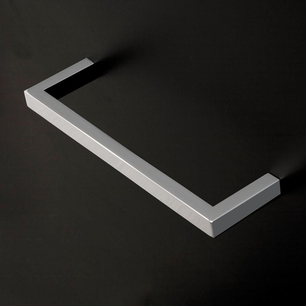 Wall-mount towel bar made of chrome plated brass. W: 11 3/4'', D: 3 1/8'', H: