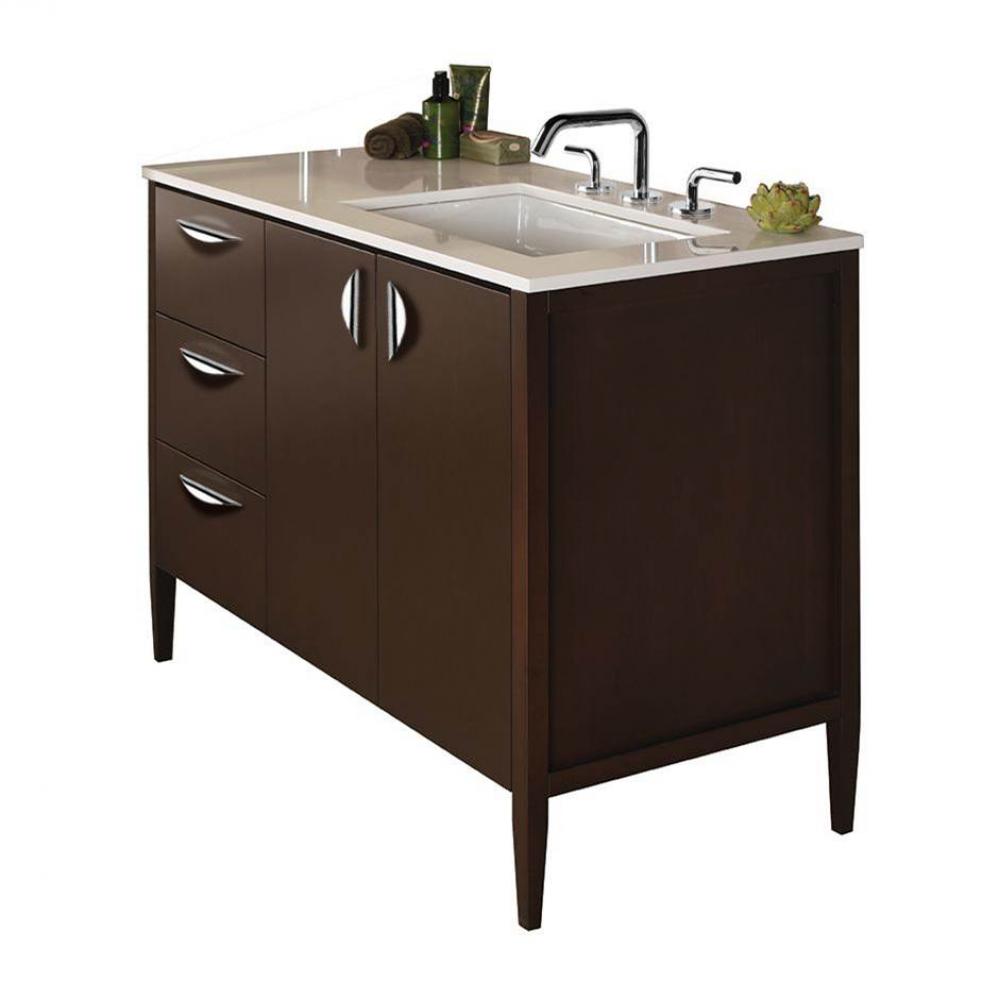 Counter top for vanity LRS-F-48R with a cut-out for 5062UN. W: 48'', D: 21'',