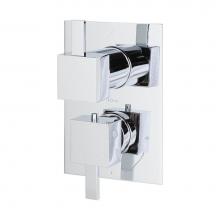 Lacava 14TH2S.L.S-A-CR - TRIM ONLY - Thermostatic Valve w/ 2-way shared diverter + OFF,  GPM 8.5 (60PSI) with rectangular b