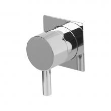Lacava 15D2.L.S-A-CR - TRIM ONLY - 2-Way diverter valve GPM 10 (43.5 PSI) with round back plate and round lever handle