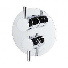 Lacava 15TH3.L.R-A-CR - TRIM ONLY - Thermostatic Valve w/3 way diverter + OFF,  GPM 8 (60PSI) with round back plate and 2