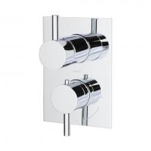 Lacava 15TH2S.L.S-A-CR - TRIM ONLY - Thermostatic Valve w/ 2 way shared diverter + OFF,  GPM 8.5 (60PSI) with rectangular b