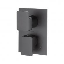 Lacava 18TH3S.L.S-A-44 - TRIM ONLY - Thermostatic Valve w/ 3 way shared diverter + OFF,  GPM 8 (60PSI) with rectangular bac