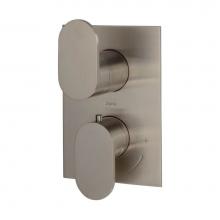 Lacava 41TH3S.L.S-A-NI - TRIM ONLY - Thermostatic Valve w/ 3 way shared diverter + OFF,  GPM 8 (60PSI) with rectangular bac