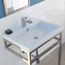 Lacava AQQ-BX-24-MW - Floor-standing metal console stand with a towel bar. It must be attached to wall.  W:23'&apos