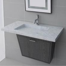 Lacava LIB-W-34B-07 - Wall-mount vanity with one flip-down door (pull installed upon request); ADA compliant. Sink top 5